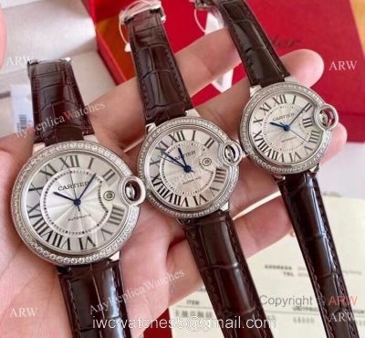 AAA Replica Ballon Bleu Cartier Couple Watch Diamond Bezel Automatic Movement watches