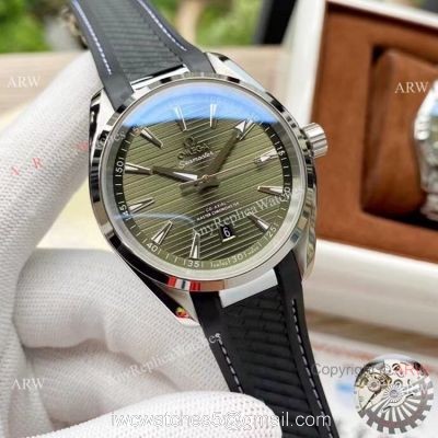 Best Quality Copy Omega Aqua Terra 150m Watches New Military green Dial watches