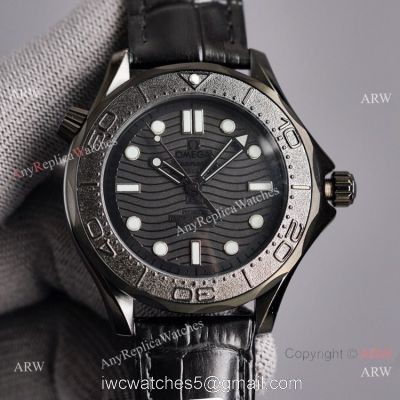 New 2021 Watches Swiss Omega Seamaster Diver 300m Black Black Watch Leather Strap watches