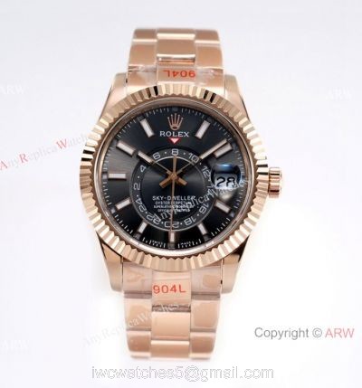 New Replica Rolex Sky-Dweller Rhodium Grey AI Factory Swiss 9001 Watch Rolex 42mm For Men watches