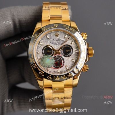 New 2021! AAA Replica Rolex Daytona Gold Meteorite Watch 43mm watches