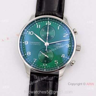 Swiss Replica IWC Schaffhausen Portugieser Green Dial Men Watch ZF Factory watches