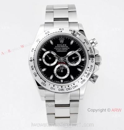 Super Clone Rolex Daytona 116520 Black Dial Watch VRF Swiss 7750 Movement watches