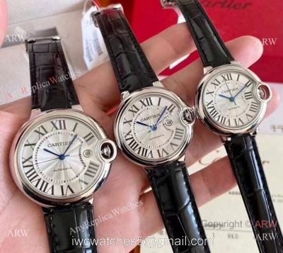AAA Replica Ballon Bleu Cartier Watch Leather Strap Automatic Movement watches