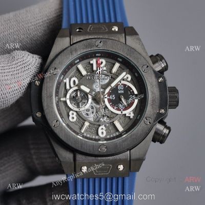 Luxury Copy Hublot Big Bang Unico Black Blue Watches watches