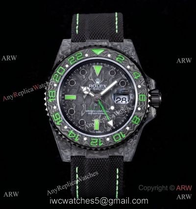 2021 New Rolex DiW GMT-Master II 40mm Watch JH Factory Cal.3186 Forged Carbon Custom Watches watches