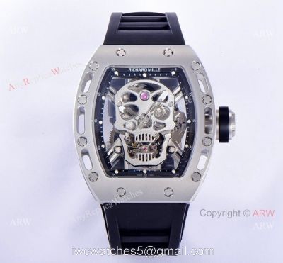 JB Factory Richard Mille Skull Watch For Sale RM 52-01 Tourbillon For Men Replica watches