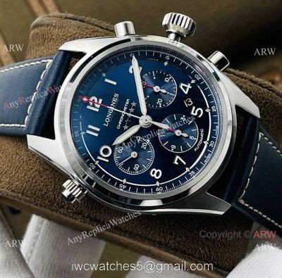 CF Factory 1:1 Replica Longines Spirit ETA 7753 Chronograph Watch Blue Face watches