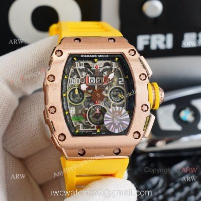 Best Richard Mille RM11-03 Felipe Massa Flyback Chronograph Dial Rose Gold Replica Watches watches