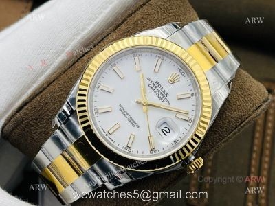 (VSF) VS Factory Rolex Two Tone Datejust 41 Watch With White Dial High End Replica watches