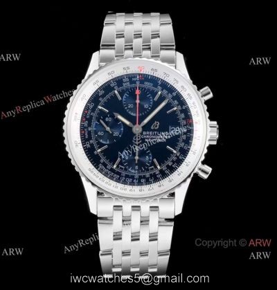 Swiss Grade Breitling Navitimer 1 41mm SS Blue Dial Watch KOR Factory A7750 Movement watches