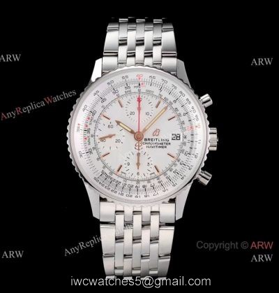 Swiss Grade Breitling Navitimer 1 41mm KOR Factory A7750 Watch Stainless Steel White Dial watches