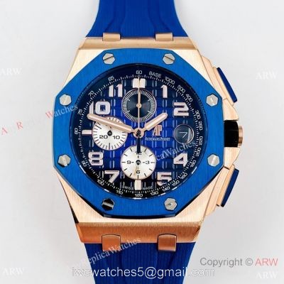 Japan Grade Audemars Piguet Royal Oak Offshore Copy Watches Blue Bezel 44mm watches
