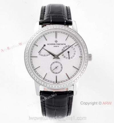 New 2021! AI Factory Vacheron Constantin Geneve Traditionnelle Copy Watch White Dial with Diamonds watches