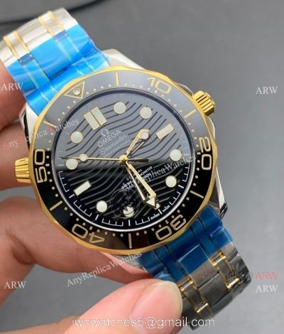 VS Factory Omega Seamaster Diver 300m VS 8800 Watch Two Tone Black Dial watches