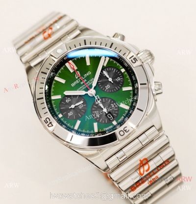 2021 New Super Clone Breitling Chronomat GF Factory Watch 42mm Green Dial watches