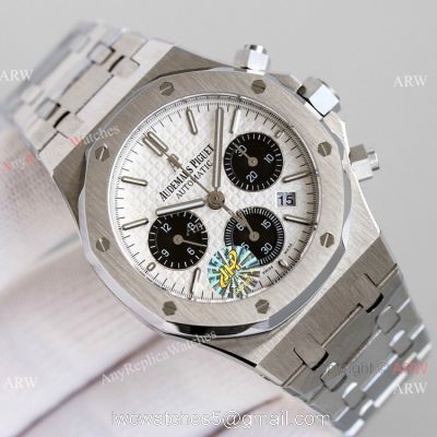 JH Audemars Piguet Royal Oak 7750 Chronograph Watch White Panda Dial 41mm watches