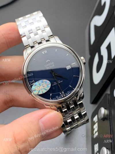 MKS Factory Copy Omega De Ville Prestige Blue Watch Classic Style watches