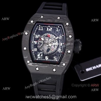 Best Copy Richard Mille RM 030 White Rush Carbon Fiber Watch In All Black watches