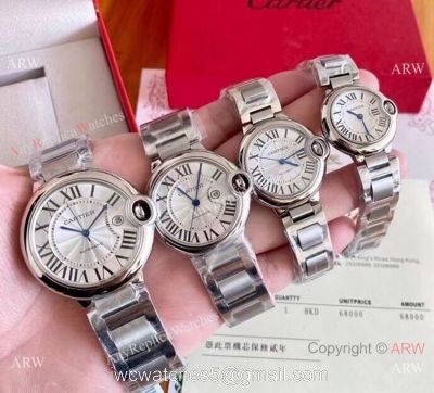 Clone Cartier Ballon Bleu Cartier Couple Watches Stainless Steel Bezel Automatic watches