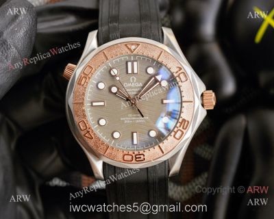 2021 New! Omega Seamaster Nekton Watch Rubber Strap Two Tone Rose Gold watches