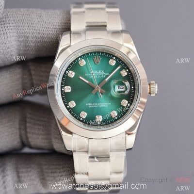 Swiss Quality Copy Rolex Datejust ii 41 Watch Citizen 8215 Movement Green Gradient Face watches