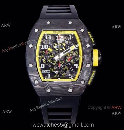 KV Factory Richard Mille RM011 Flyback Chronograph Yellow Storm Watch Chronograph watches