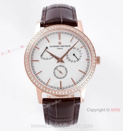 AI Factory Swiss Vacheron Constantin Geneve Traditionnelle Watch Rose Gold Diamond Bezel watches