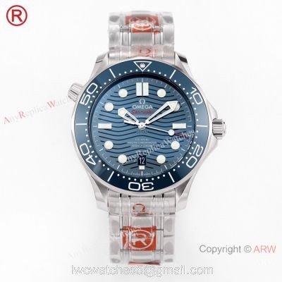 2021 NEW Grade A Replica Omega Seamaster 300m Diver Blue Dial OR Calibre 8800 Watch 42mm watches