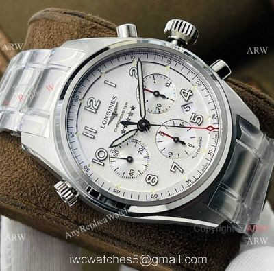 CF Factory Longines Spirit Chronograph Stainless Steel White Dial Watch 40MM watches
