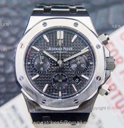 Grade 1A Swiss Clone Audemars Piguet Royal Oak ETA7750 Watch Stainless Steel Black Dial watches
