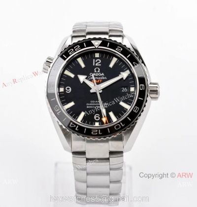 Swiss Grade Copy Omega Seamaster 600m GMT VSF 8605 Watch Stainless Steel Black Ceramic Bezel watches