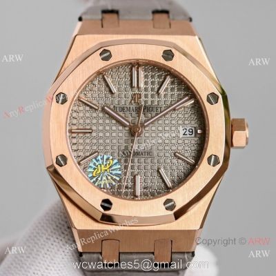 JH Factory Audemars Piguet Royal Oak Rose Gold 37mm Gray Dial Watch watches