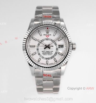 Super Clone Rolex Sky-Dweller AI 9001 White Dial 904L Stainless Steel / 1:1 Copy Watch watches