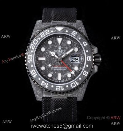 2021 Rolex DiW GMT-Master II JH Cal.3186 Forged Carbon Watch Custom Watch 40mm watches