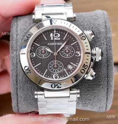Japan Grade Cartier Pasha De Swiss Quartz Watch Stainless Steel watches