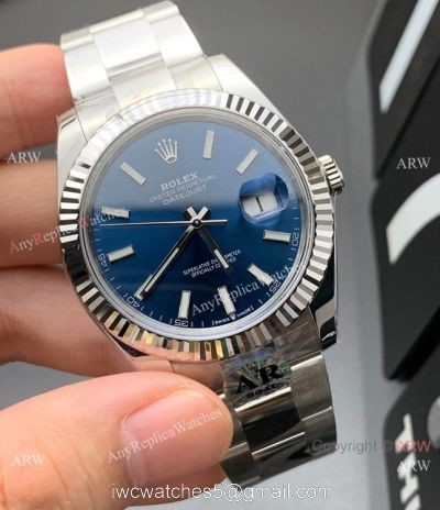 AR Rolex Datejust II 41mm 116334blio Blue Dial 904L Stainless Steel Copy Watch watches