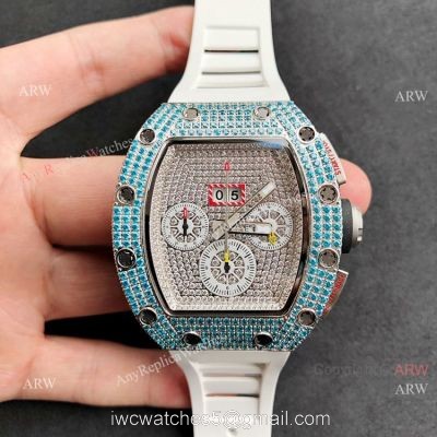 New Diamond Richard Mille RM 11-FM Flyback Chronograph Asia 7750 Watch Replica watches