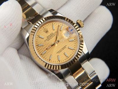 Rolex Datejust 2021 Motif Dial Gold Oyster Bracelet AAA Copy watches