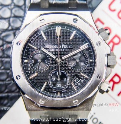Grade 1A Swiss Copy Audemars Piguet Royal Oak ETA7750 Black Chronograph Watch 41mm for Men watches
