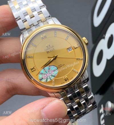 MKS Factory Omega Classic De Ville Swiss 9015 Watch Two Tone watches