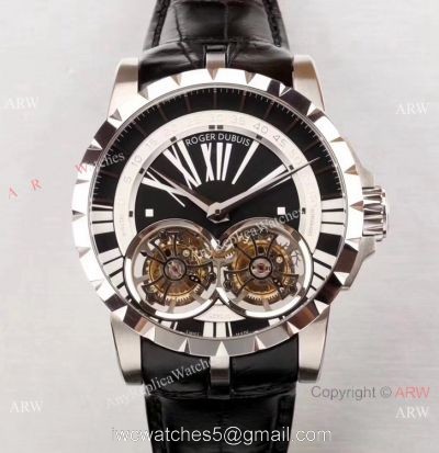Swiss Super Clone Roger Dubuis RDDBEX0249 Double Flying Tourbillon Watch 47mm watches