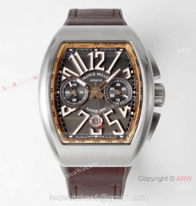 Swiss Grade 1-1 Copy Franck Muller Vanguard Yachting V45 Seagull 7750 Watch New Smoky Gray Dial watches