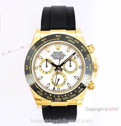 (EW) Swiss Copy Rolex Cosmograph Daytona 7750 White Dial Ceramic Bezel Watch 40mm for Men watches