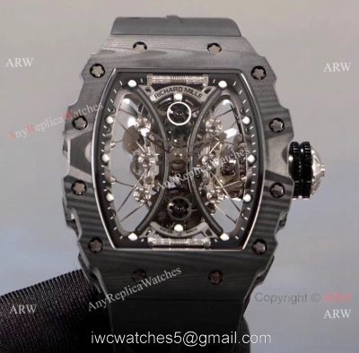 KV Factory Richard Mille RM53-01 Tourbillon Pablo Mac Donough Watch TPT Carbon Rubber Strap watches