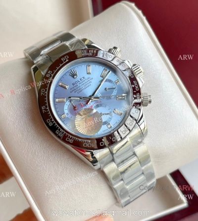New Style Rolex Daytona Ice Blue Diamond Markers Watch 40mm watches