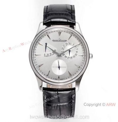 ZF Jaeger-LeCoultre Master Ultra Thin Power Reserve Watch Silver Dial watches