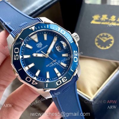 New Replica TAG Heuer Aquaracer 300m QUARTZ Watch Blue Rubber Strap watches