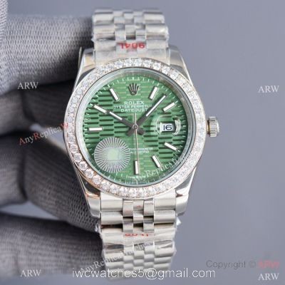 Swiss Quality Copy Rolex Datejust 41mm Watch Diamond Bezel Motif Dial Citizen 8215 Movement watches