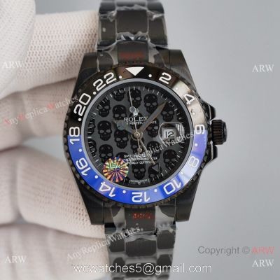 Swiss Copy Rolex GMT-Master II Blaken Watch Blue Black Ceramic 40mm watches